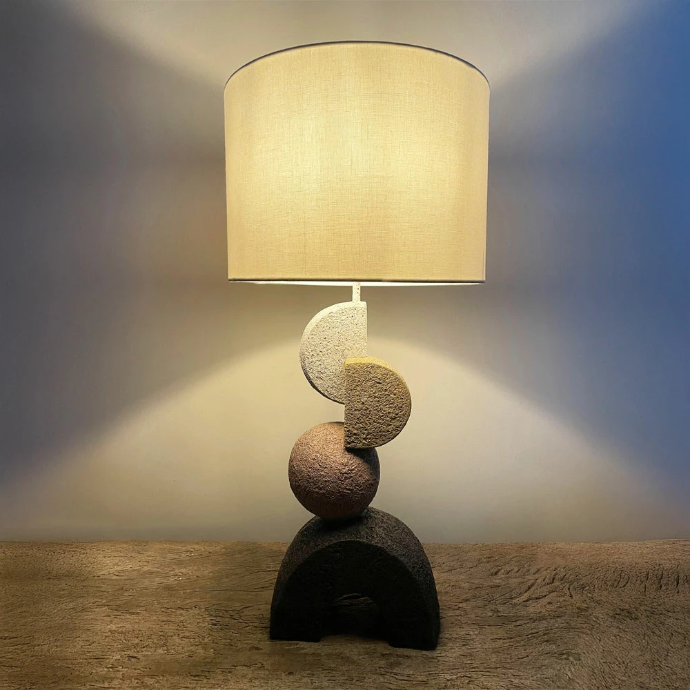 Llambë tavoline ZENSTONE B, shumëngjyrëshe, 30.5x30.5x63cm