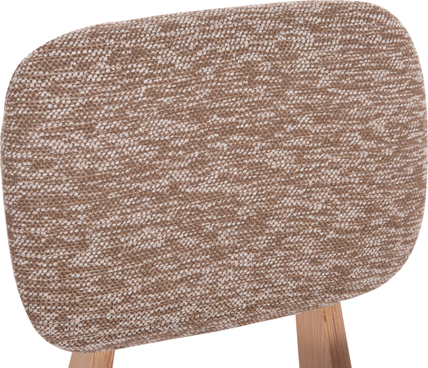 Karrige ngrënieje BELLISI, stof kafe, këmbë dru lisi, FH18248.01, 53x56x78cm, set prej 2 copë