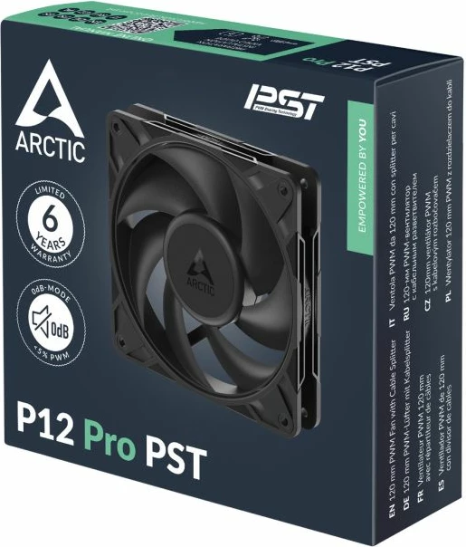 Ventilator ftohës ARCTIC P12 PRO PST 120mm, 4-pin PWM, i zi