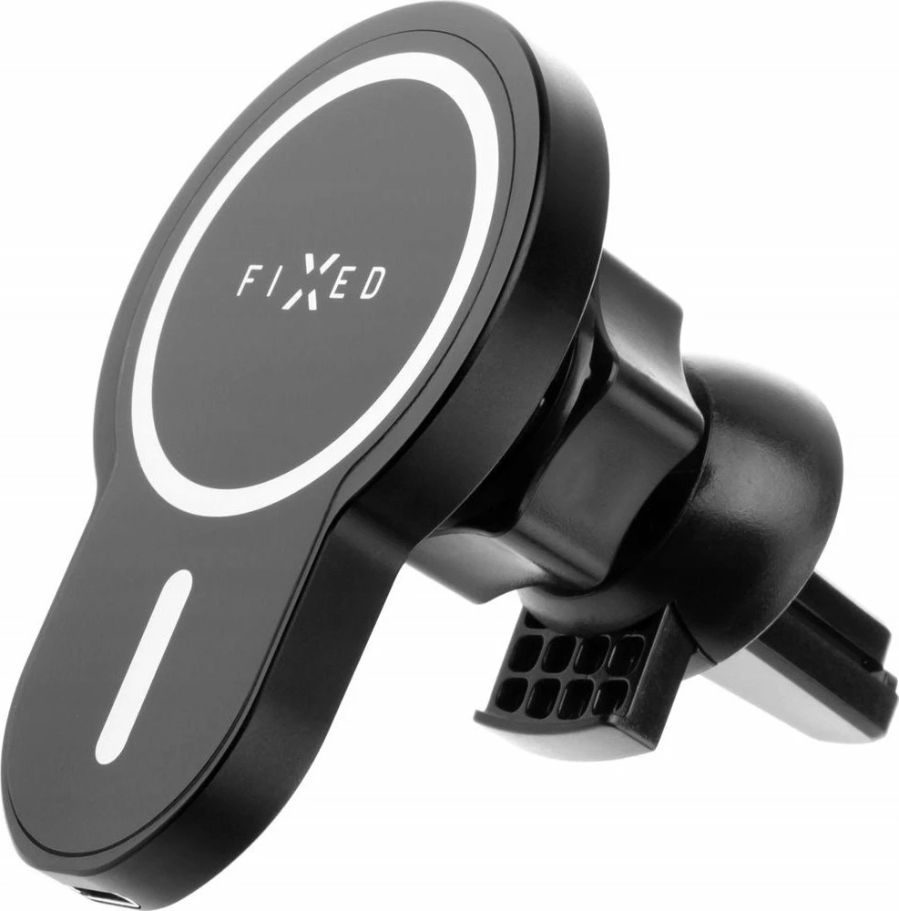 Mbajtës celulari për veturë Fixed MagClick XL FIXMCLI-XL-BK, MagSafe, karikim pa kabllo 15W, i zi, set me adapter ventilimi + kabllo USB-C 1m