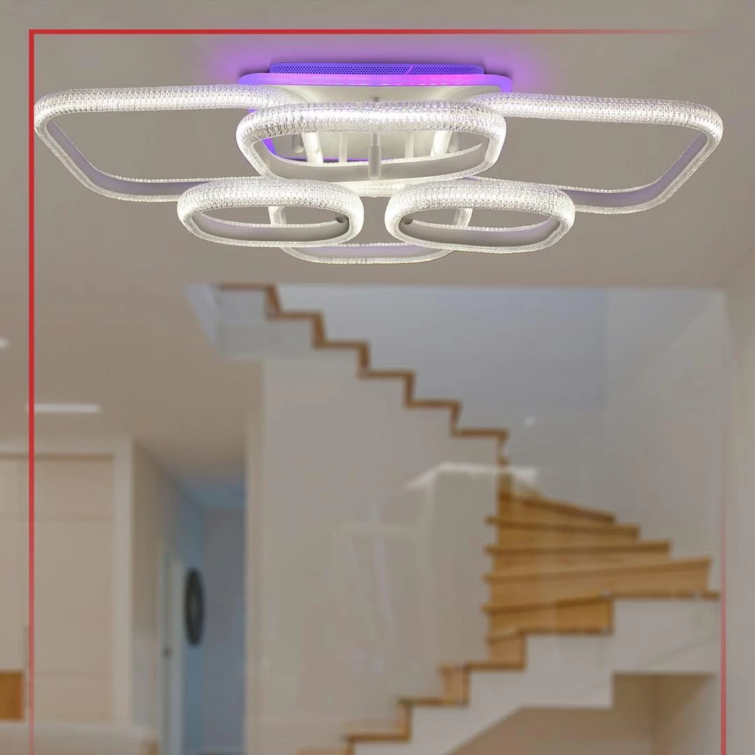 Abazhur LED tavani me kristal MX77061-2+2+2