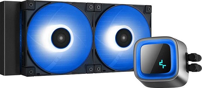 Ftohës uji për CPU DeepCool LS520, AIO 240mm, 2x120mm ARGB, i zi