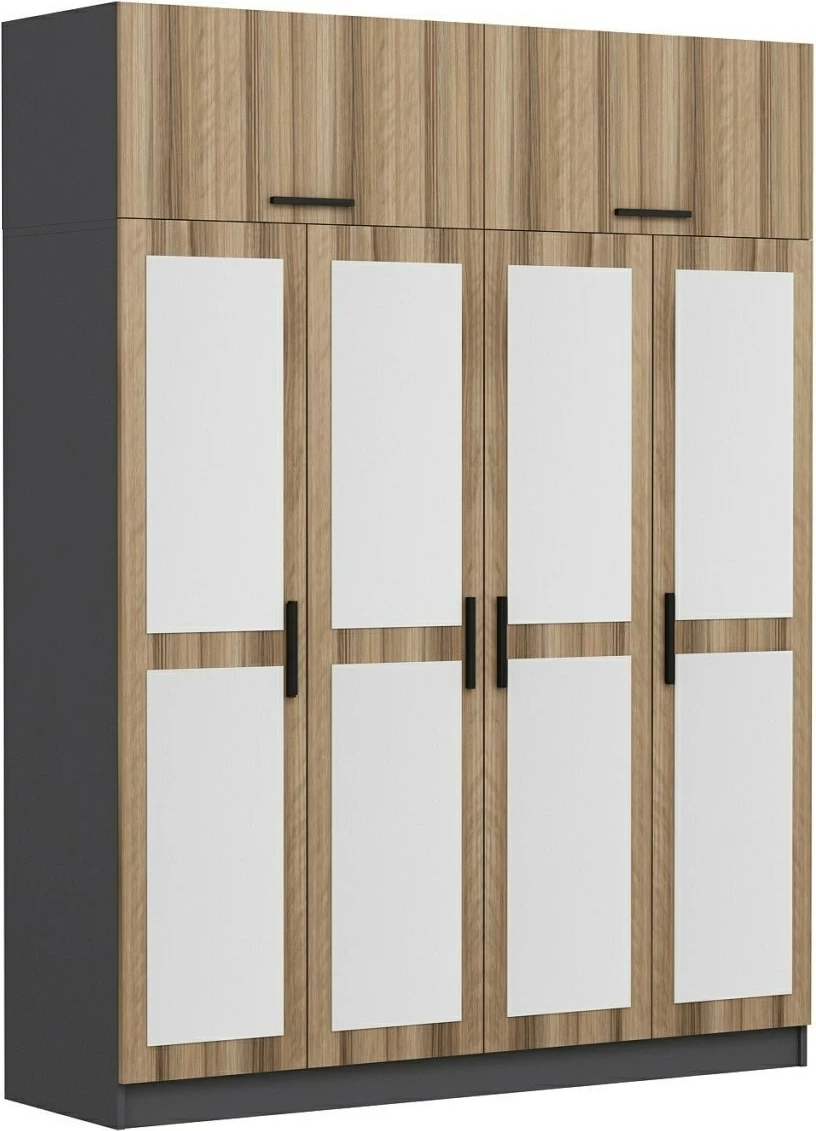 Dollap garderobe, ngjyrë dore, Skye Decor, 180x255x52 cm