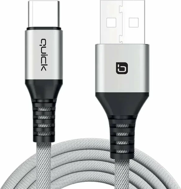 Kabllo USB Quick QB-142 USB-A - USB-C 1.5 m e thurur, gri