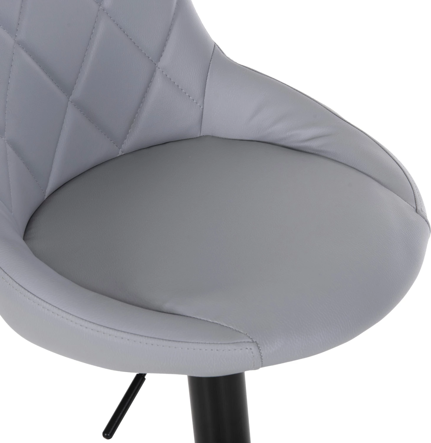 Karrige për bar ROSE, FH204.10, gri PU, pezullim Φ44x85-107Hcm