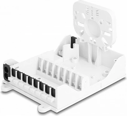 Kuti shpërndarëse FTTH DeLOCK 8 Port, montim në mur, e bardhë