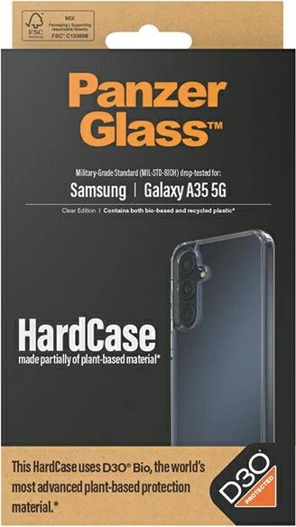 Mbështjellës PanzerGlass HardCase për Samsung Galaxy A35 5G, transparent