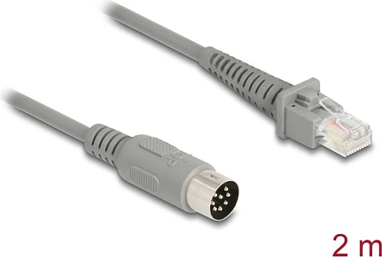 Kabllo DeLOCK 90167, RJ-50 në bllok terminal 8-pin, 2 m, gri