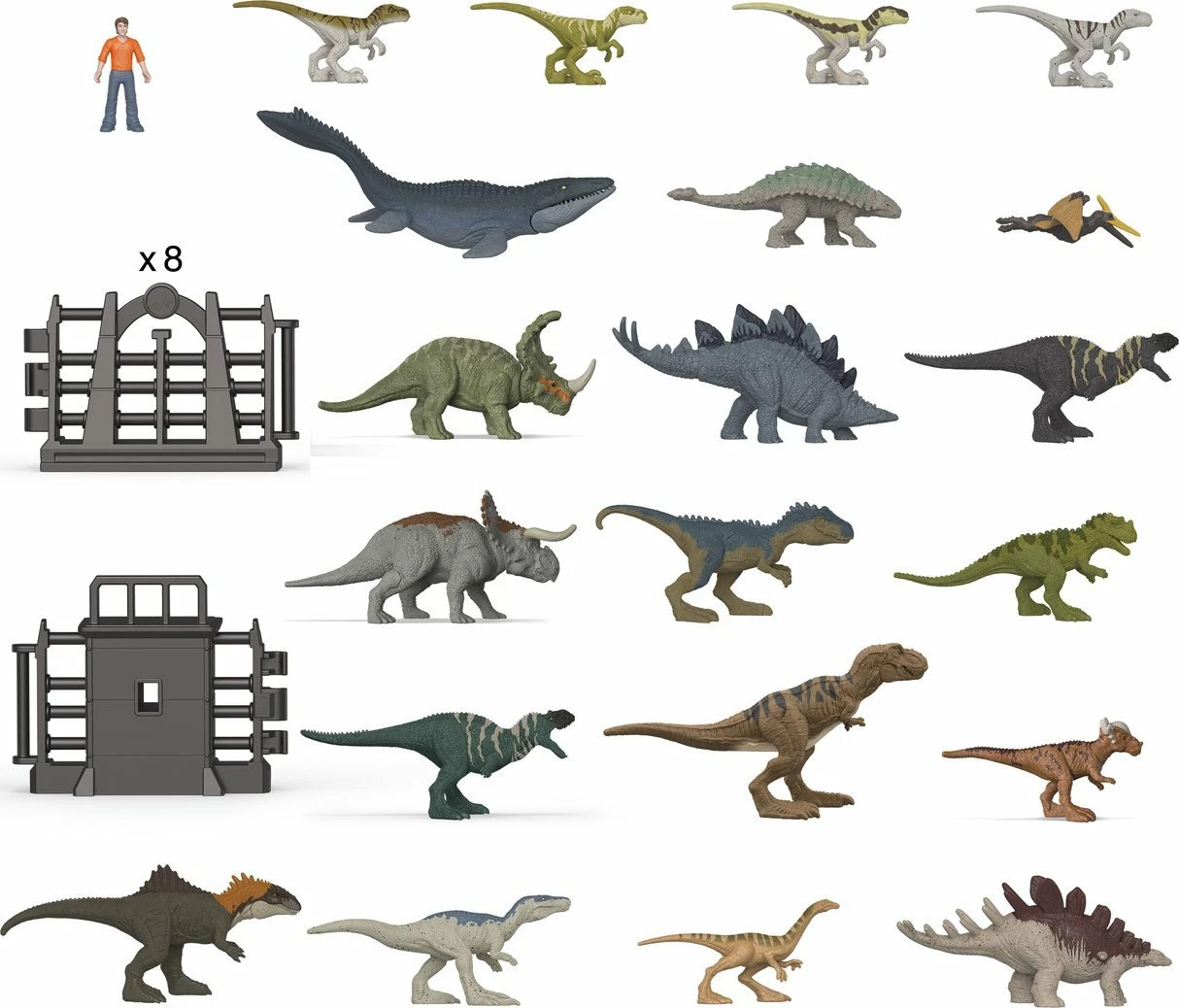 Kalendar adventi Mattel Jurassic World Chaos Theory JBG37, 24 ditë surpriza, set 30 pjesë (20 mini dinosaurë)