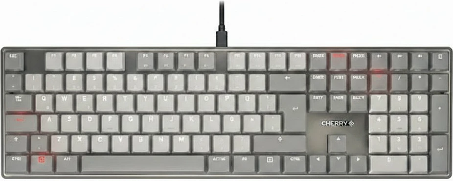 Tastierë Cherry KC 500 MX LP TKL, mekanike, me kabllo, US layout, Ivory