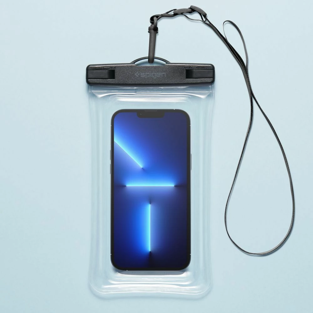 Mbështjellës Spigen Aqua Shield A610 për celular, IPX8, transparent, me rrip