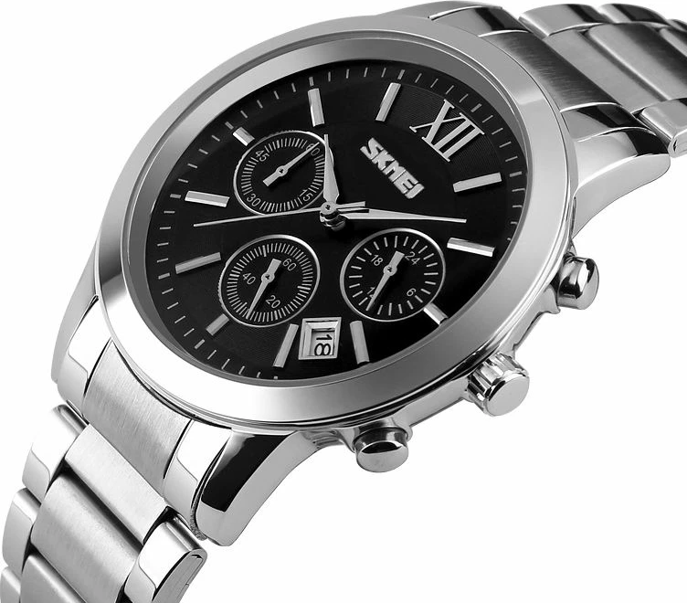 Orë dore për meshkuj Skmei, e zezë