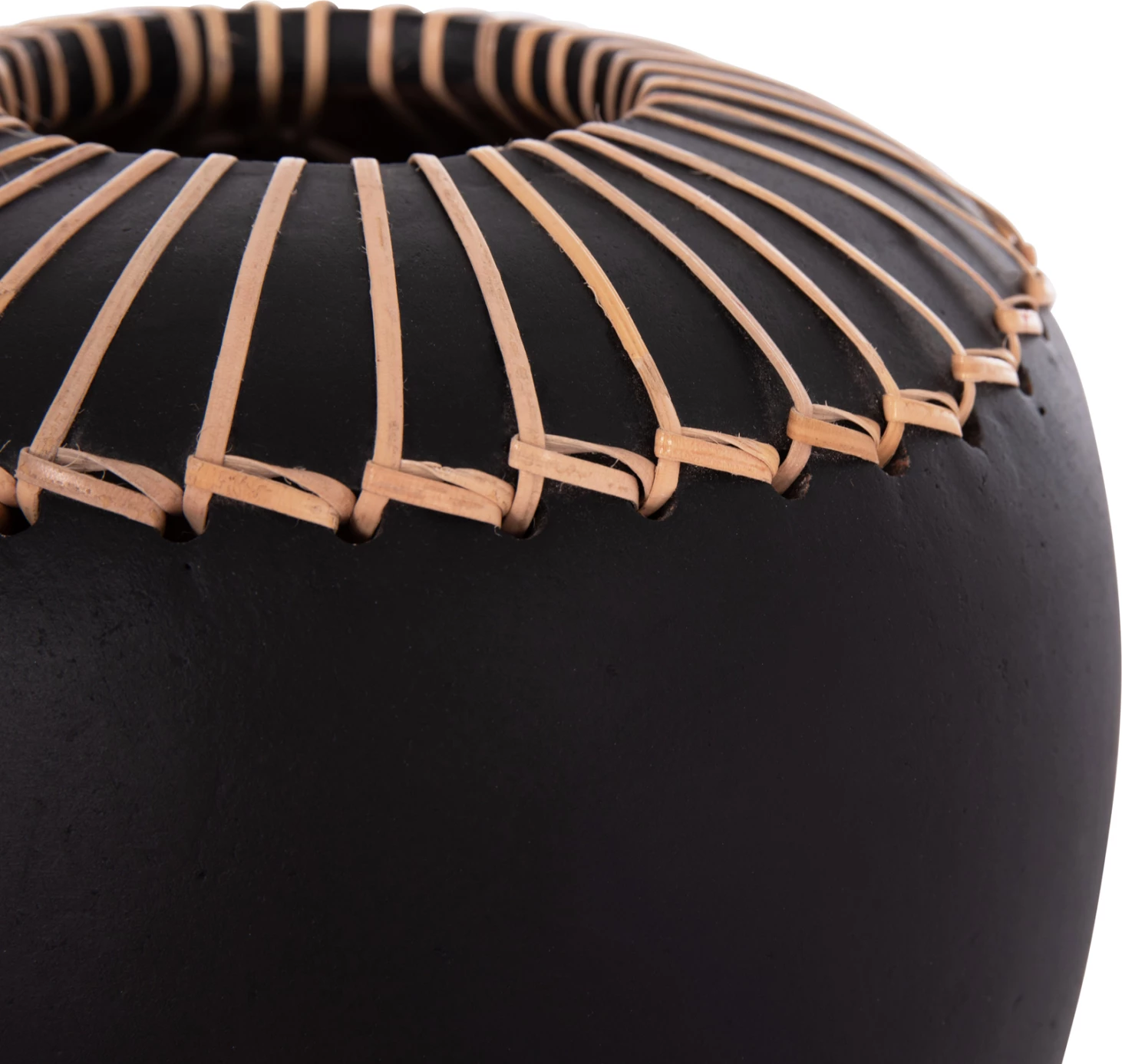 Vazo dekorative tavoline LENNOX, terrakotë e zezë, FH4675.01L, 22x20cm