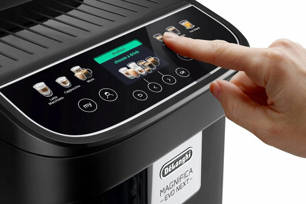 Makinë espresso automatike DeLonghi Magnifica Evo Next ECAM310.60.GB 1.8L 1450W 15 bar me mulli dhe LatteCrema Hot, gri-zi