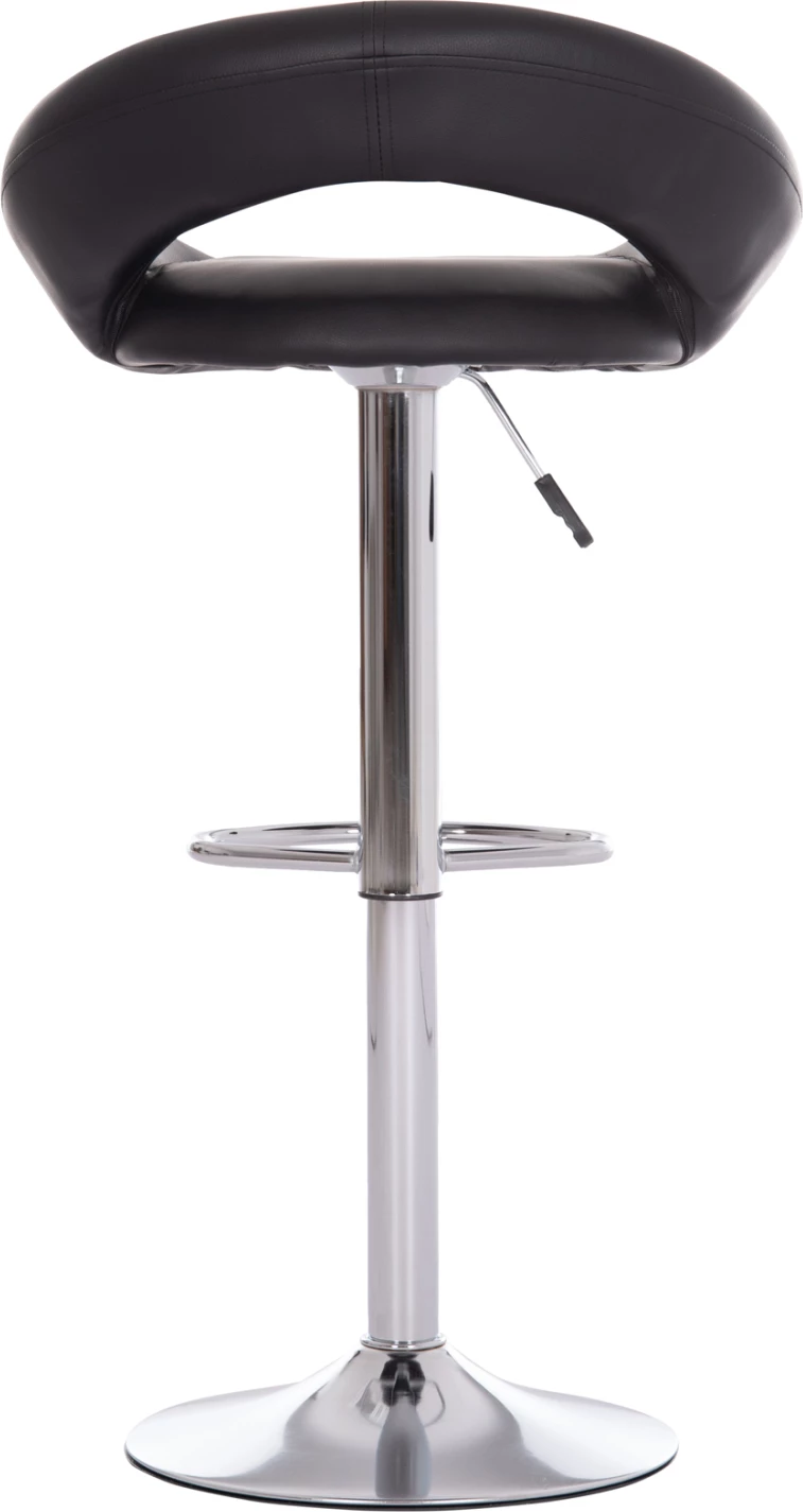 Karrige për bar REA, rrotulluese, lëkurë PU e zezë, me sustë, 54x47x96cm, set prej 2 copësh