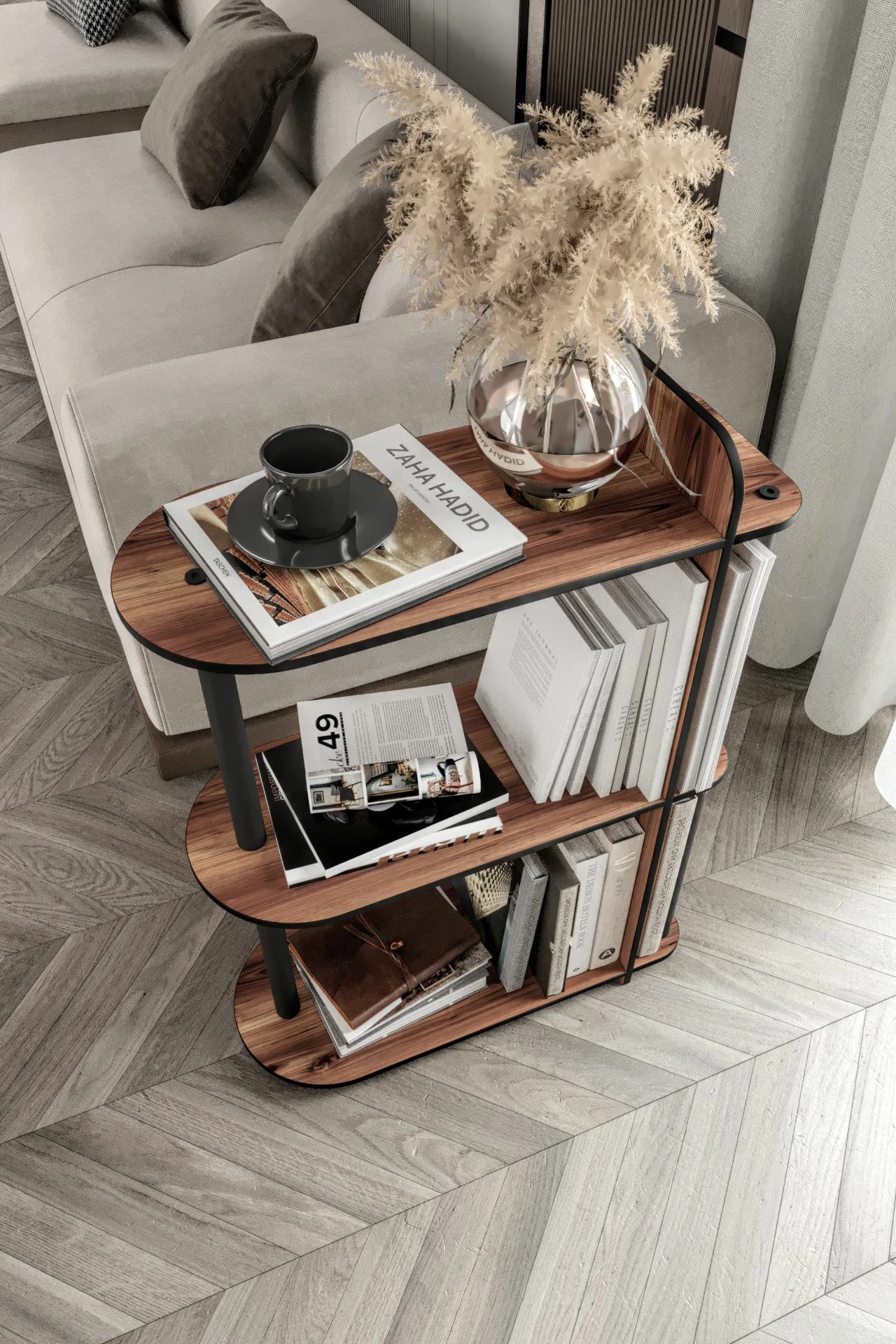 Tavolinë anësore, ngjyrë arre, Skye Decor, Kaiteki