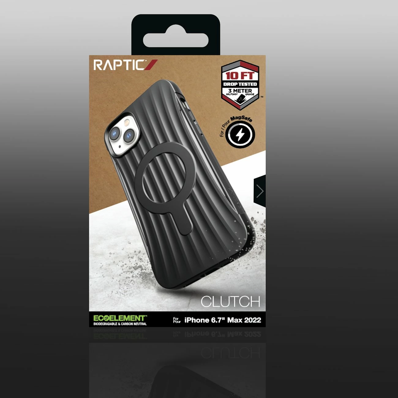 Mbështjellës Raptic X-Doria Clutch Case për iPhone 14 Plus me MagSafe, i zi
