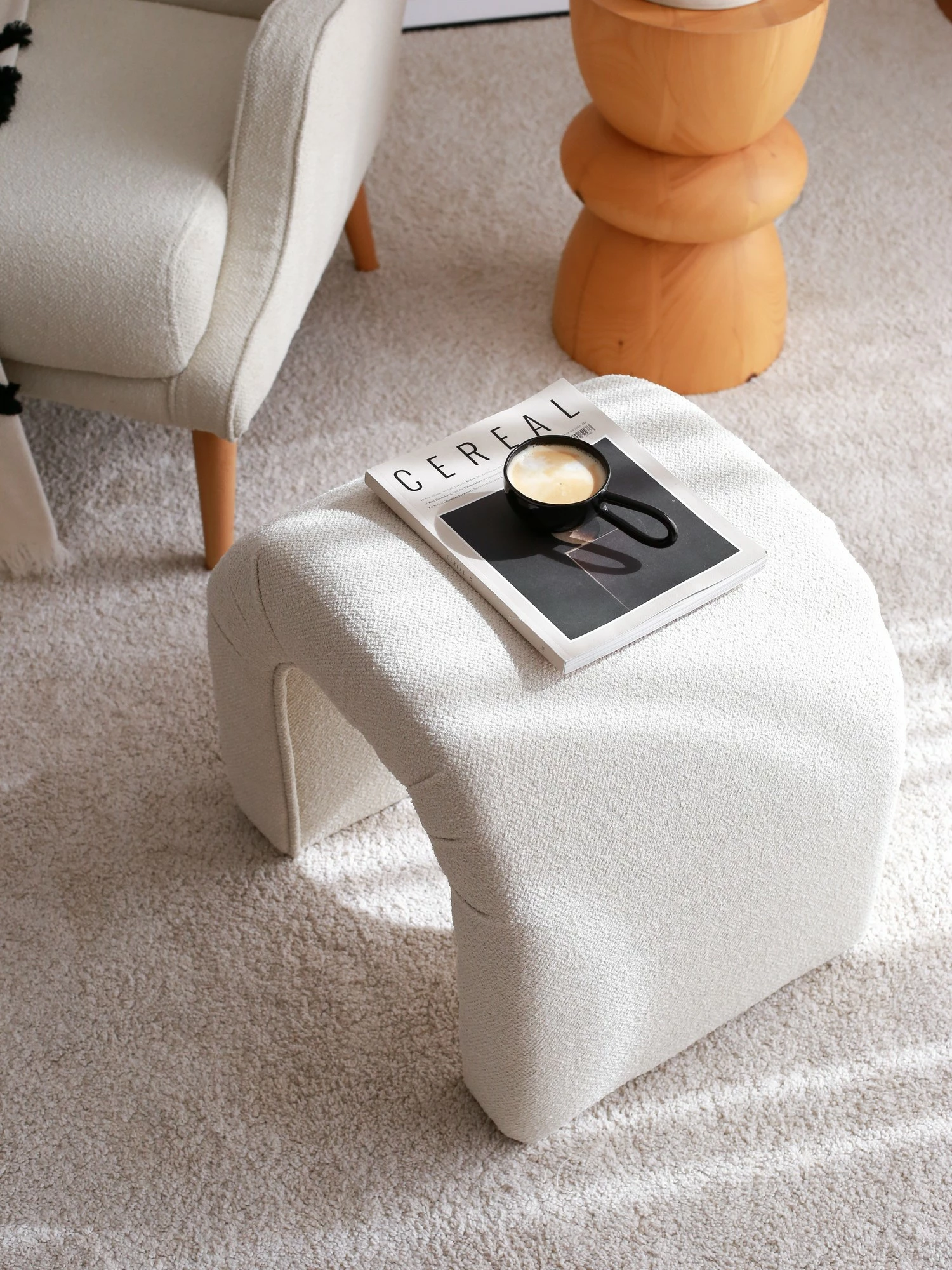 Puf Atelier del Sofa, teddy krem
