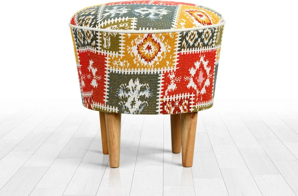 Puf bohem multikolor Atelier del Sofa, qilim