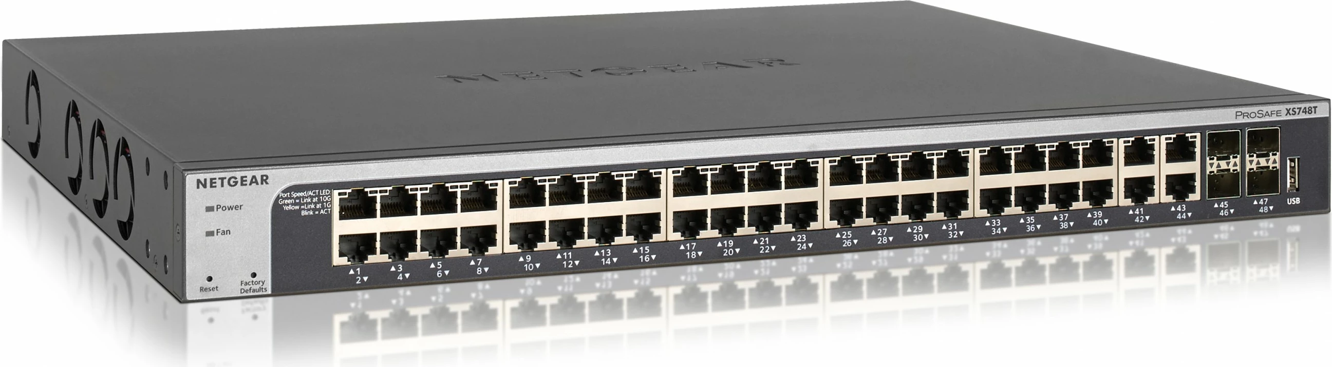Switch NETGEAR XS748T, 48 porta, 10G Ethernet, Managed, rackmount