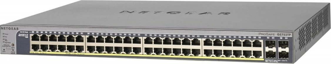 Switch Netgear GS752TP, 48xGE PoE, 4xSFP, SMART, Gri