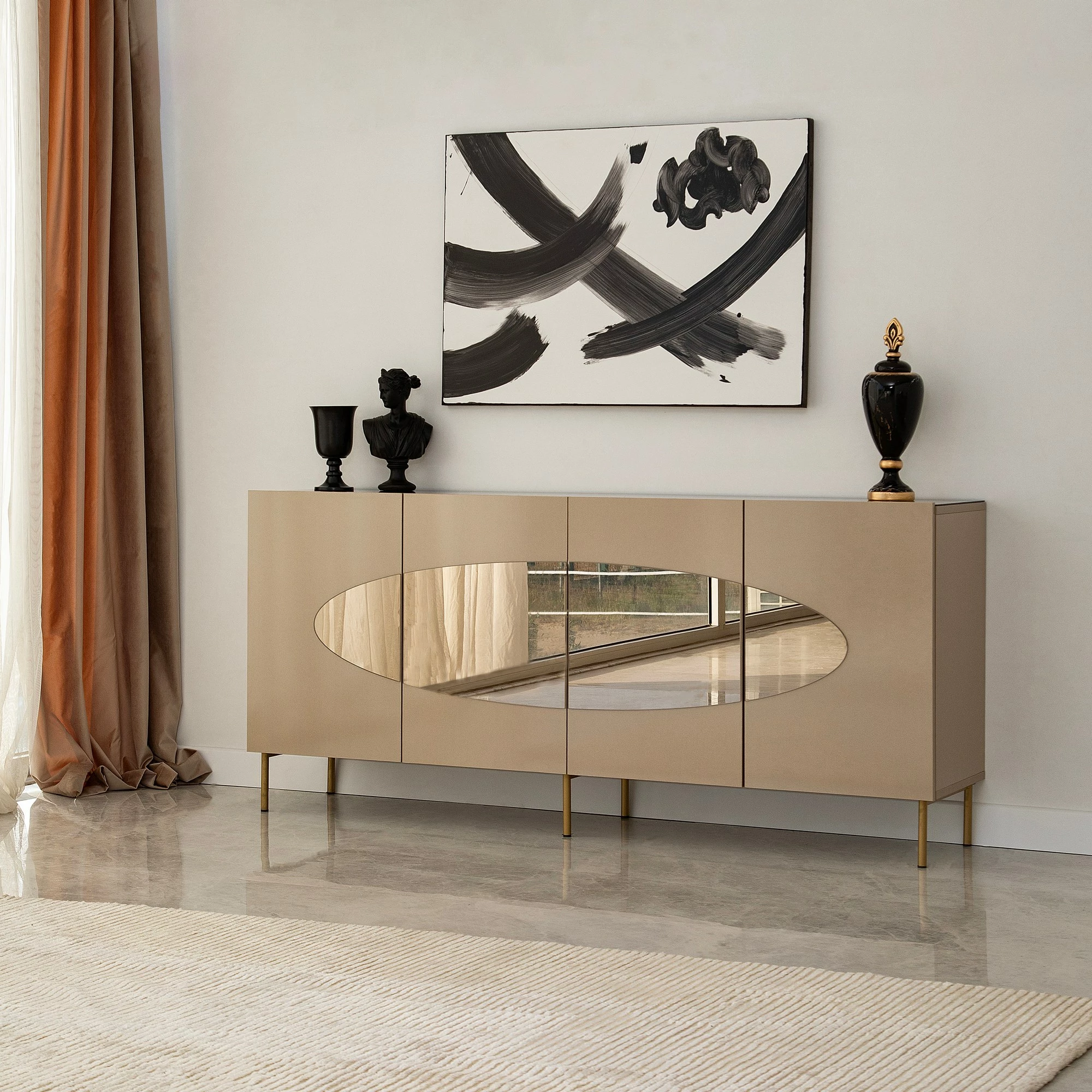 Konsol Hanah Home, Lago, bronz dhe ar
