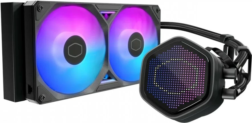 Ftohës uji CPU, Cooler Master MasterLiquid 240 Atmos II Pixel LED, 240 mm, 2x120 mm, ARGB