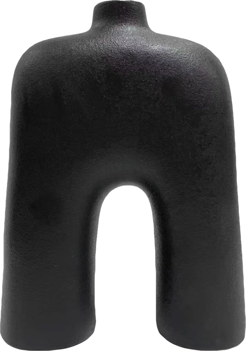 Dekor tavoline prej qeramike, seri ISIL, FH4599.02, ngjyrë e zezë matte, 21x6.7x29.2H cm