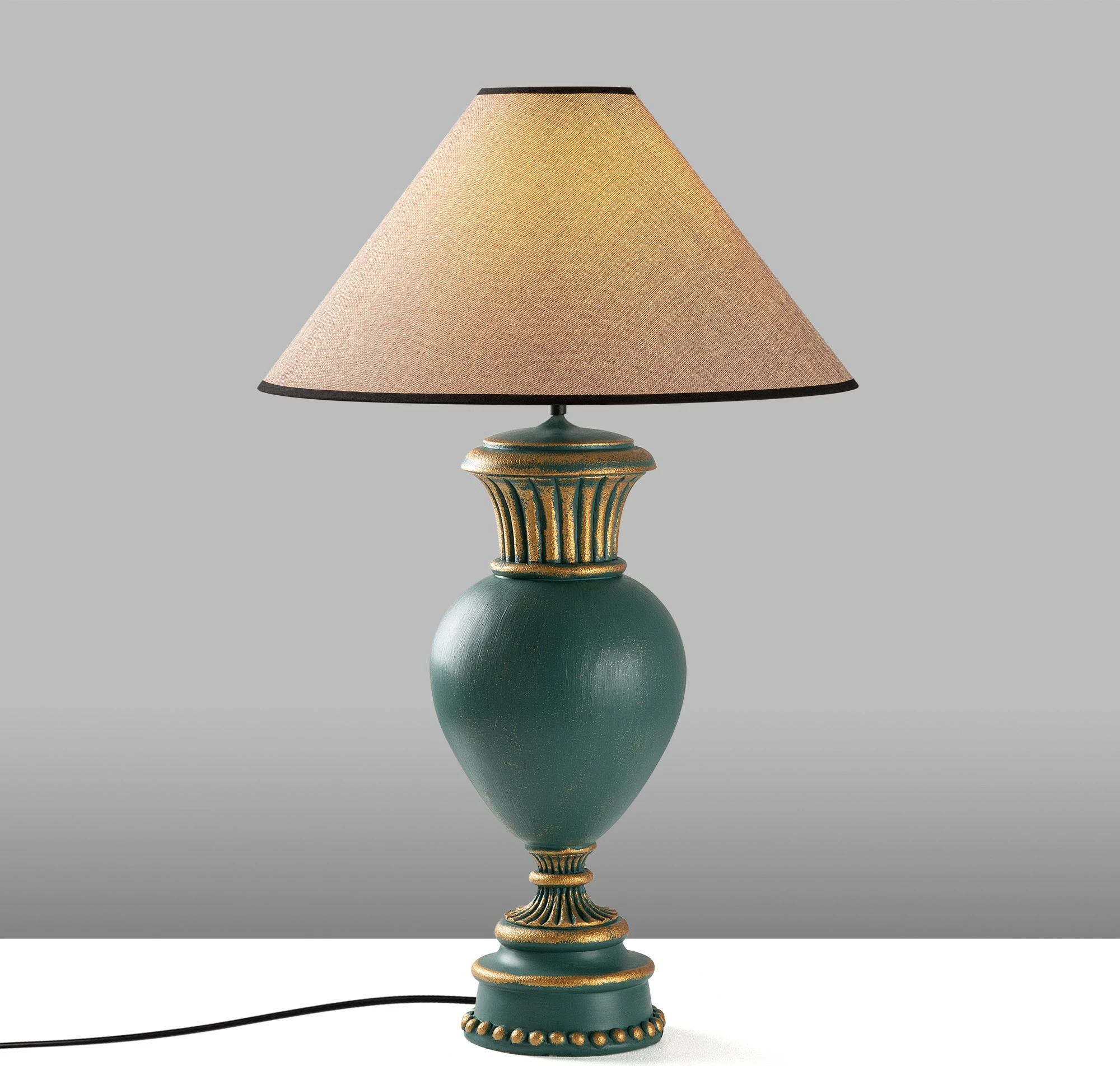 Llambë tavoline Opviq, ELEGANZE-5324, ngjyrë e gjelbër dhe kafe e çelët