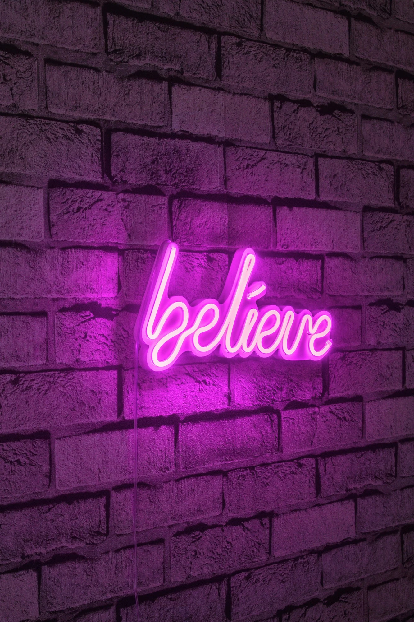 Dritë dekorative LED plastike, 'Believe', ngjyrë rozë