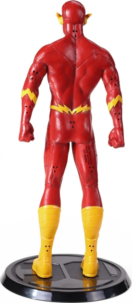Figurinë e përkulshme NOBLE COLLECTION Bendyfig DC The Flash 19 cm, kuqe/verdhe, me bazë
