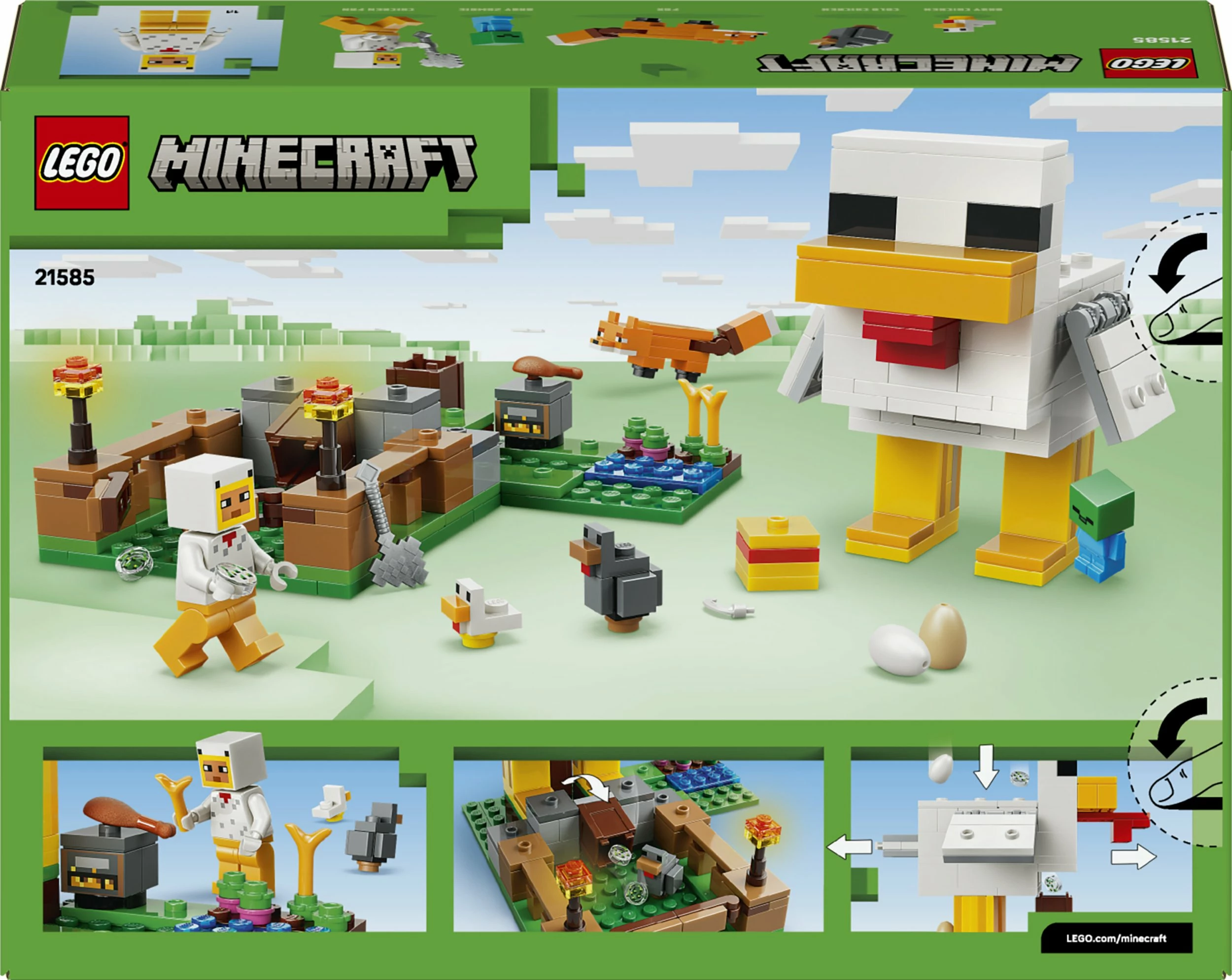 Set LEGO Minecraft Chicken Farm 21585, 233 copë