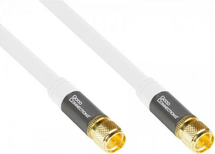Kabllo antene SAT GoodConnections SmartFLEX, F-F, 1.5m, e bardhë