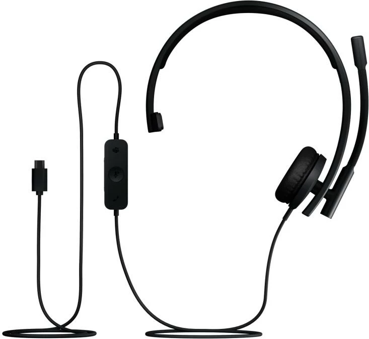 Kufje Logitech H570e Teams Mono USB-C (981-001427), të zeza