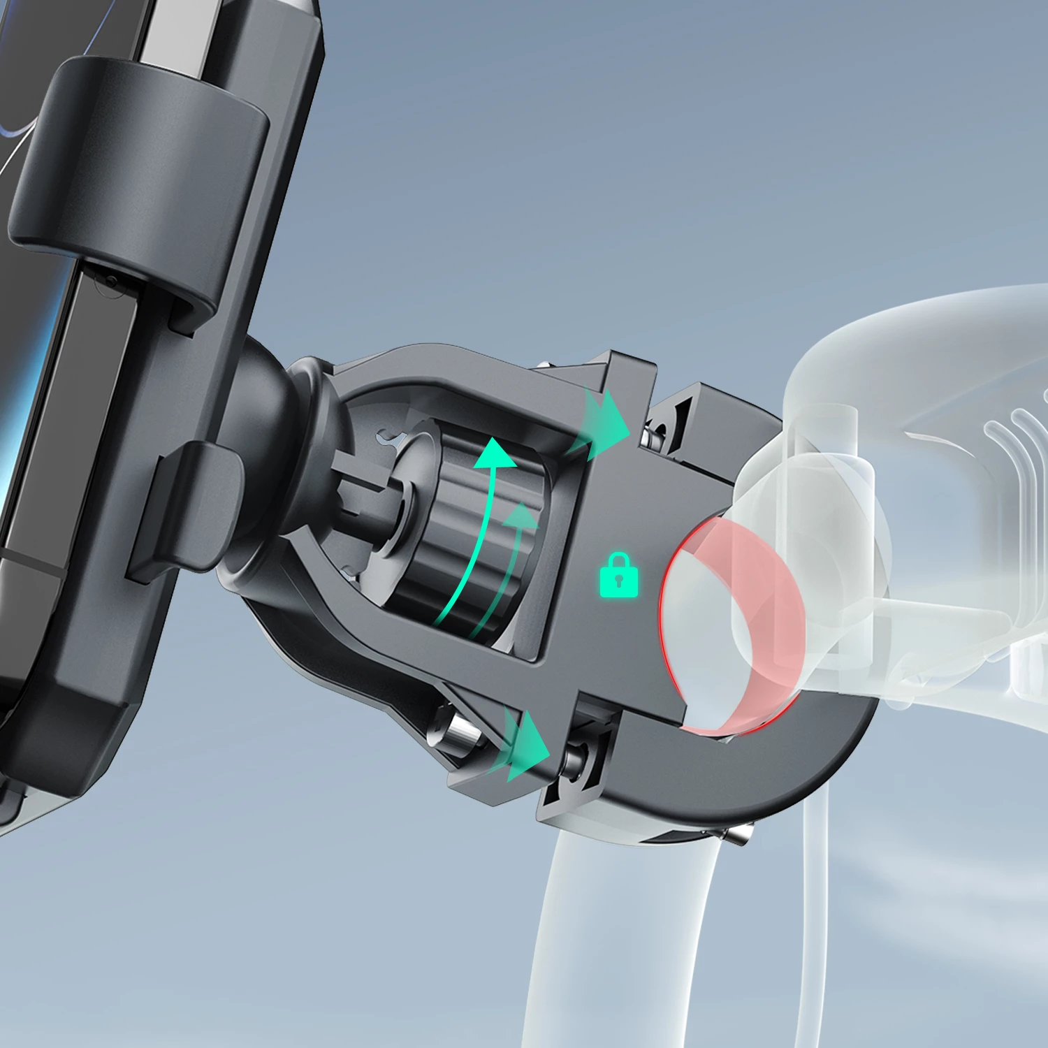 Mbështjellës telefoni për biçikletë/motoçikletë Dudao F7C, i zi