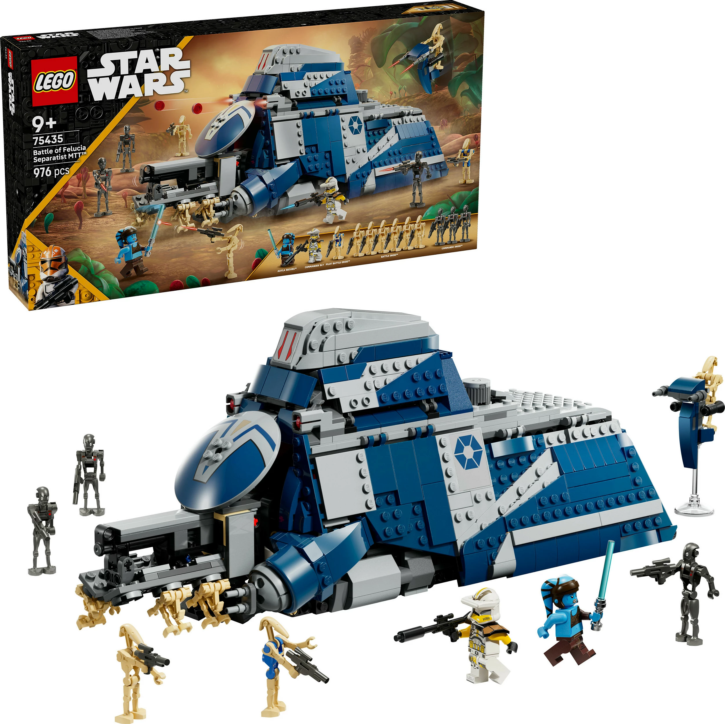 Set LEGO Star Wars Separatist MTT 75435, 976 copë, 12 minifigura, shumëngjyrësh