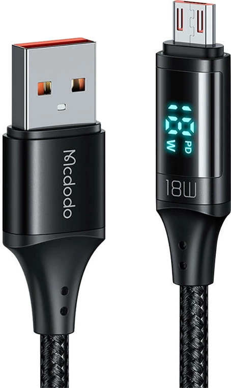 Kabllo Mcdodo CA-1070 USB në Micro USB, 1.2m, e zezë