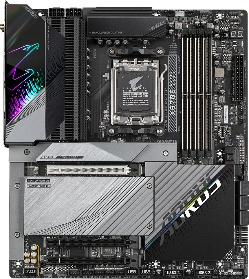 Pllakë amë Gigabyte X670E AORUS MASTER, AMD, Socket AM5, DDR5-SDRAM, 128 GB