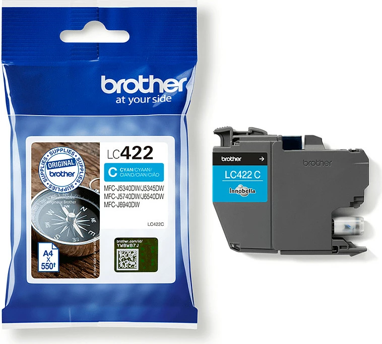 Kartrix boje Brother LC422C, Cyan, 550 faqe