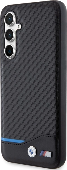 Mbështjellës BMW Leather Carbon për Samsung Galaxy S23 FE, i zi