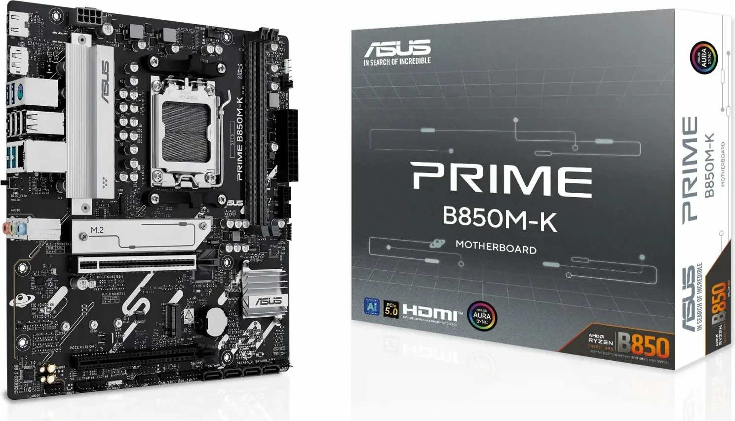 Pllakë amë Asus PRIME B850M-K, AM5, Micro ATX, DDR5 deri 128GB