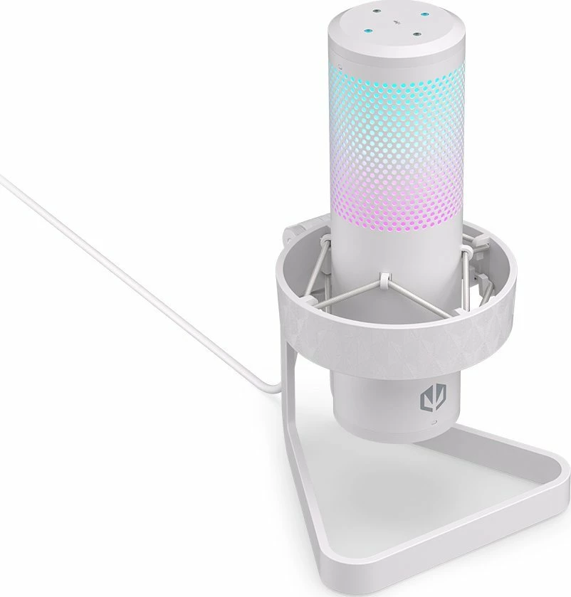 Mikrofon Endorfy AXIS Streaming Onyx White (EY1B007), USB-C/3.5 mm, ARGB, i bardhë