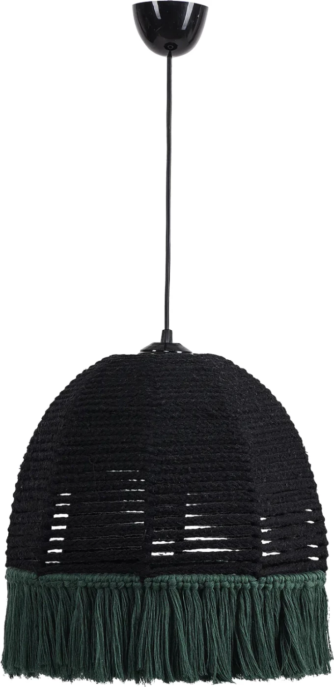 Llambë varëse tavani, FH7654.01, litar ngjyrë zezë-dëllinje, Φ30x80