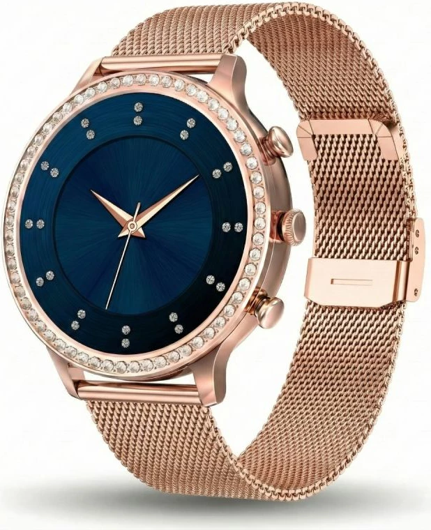 Smartwatch Gravity GT5-8, rrip dhe byzylyk rozë gold