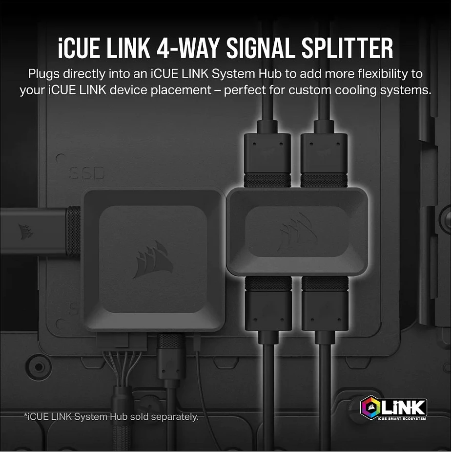 Splitter Corsair iCUE LINK 4-way, 4 porta, i zi