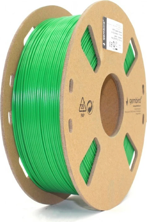 Filament për printer 3D Gembird PETG, 1.75 mm, Jeshil, 1 kg
