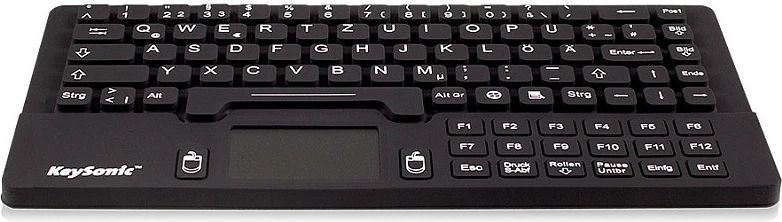 Tastierë mini mekanike KeySonic KSK-5031IN, QWERTZ, me touchpad, USB, e zezë