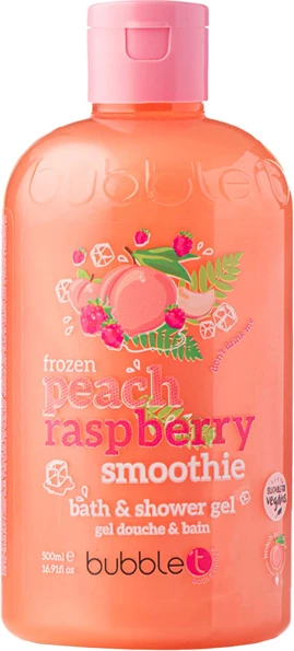 Bubble T Peach &amp; Raspberry Bath &amp; Shower Gel 500ml