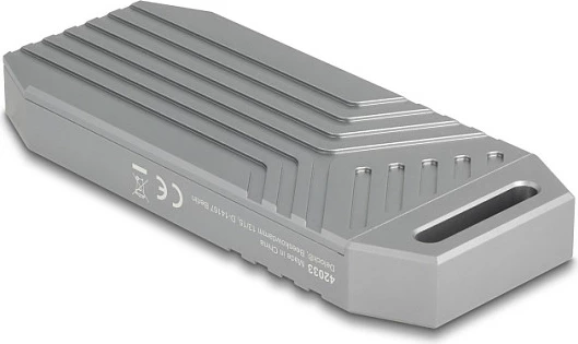 Kuti SSD M.2 NVMe DeLOCK, USB4 40Gbps, pa vegla, USB-C, gri