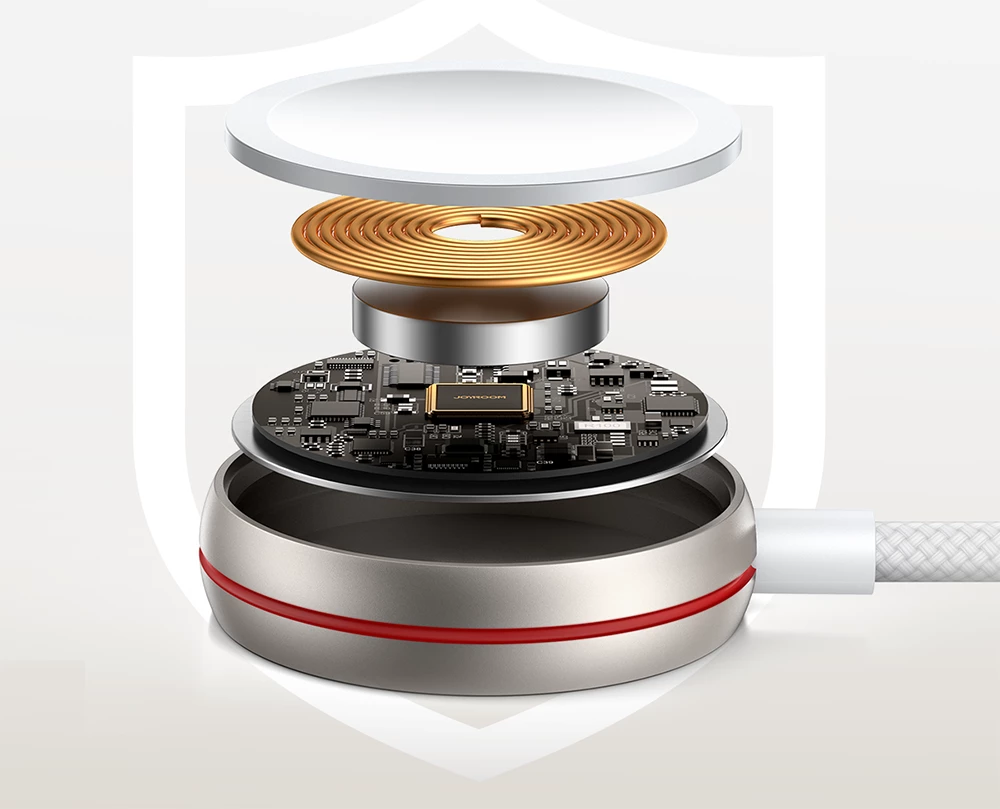 Kabllo dhe karikues induktiv 2-në-1 Joyroom S-IW012, Lightning + për Apple Watch, 1.5m, Bardhë